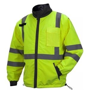 HIGH VISIBILITY HI VIS REFLECTIVE ROAD WORK SAFETY JACKET REMOVE ARM FOR VEST